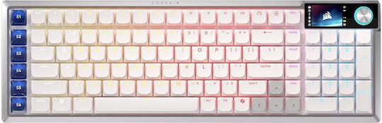 Corsair Vanguard 99 Wireless Gaming Mechanical Keyboard with Corsair OPX Switches and RGB Lighting English US White