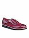 Wildleder Damen Oxfords in Burgundisch Farbe