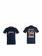 T-shirt Унисекс Caricature Metallica Band Members Тъмносин