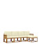 vidaXL Two-Seater Outdoor Sofa Plastic with Cushions 249x122.5x73cm