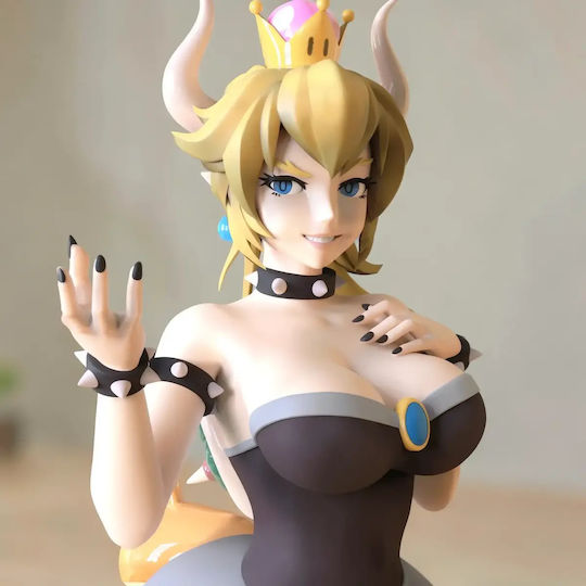 Фигура Bowsette В Изправена Поза От Super Mario 3d Принтирана 7 6 См 1:24