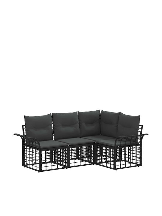 Canapea De Colț Pentru Exterior Din Rattan Cu P...