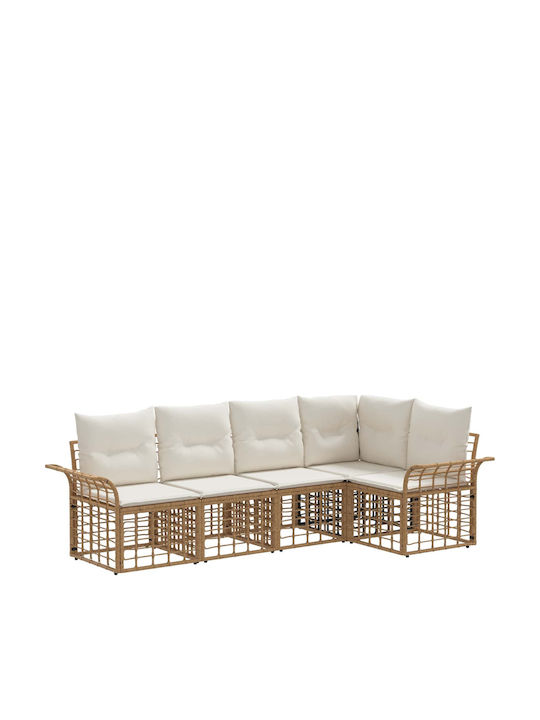 Canapea De Colț Pentru Exterior Din Rattan Cu P...