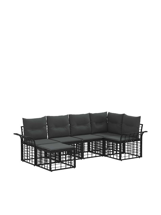 Γωνιακός Καναπές Εξωτερικού Χώρου Rattan με Μαξ...