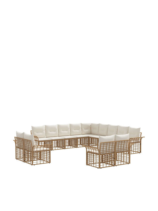 Canapea De Colț Pentru Exterior Din Rattan Cu P...