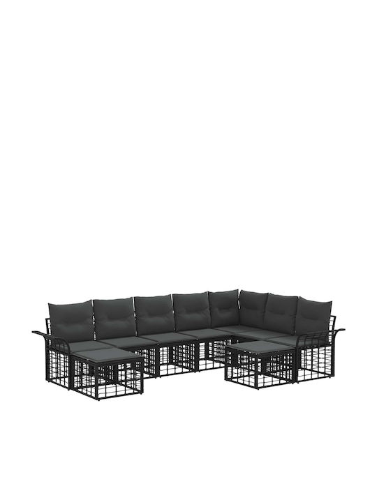Canapea De Colț Pentru Exterior Din Rattan Cu Perne