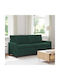 Doppelsitzer Samt Sofa Dunkelgrünes 196x81x87.5cm