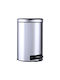 Relaxdays Coș de Gunoi Metalic cu Pedală Argintiu 12l