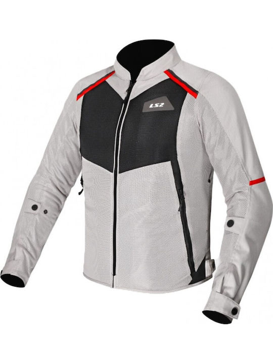 LS2 Breeze Sommer Herren Motorradhandschuh Grau...