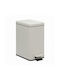 Relaxdays Waste Bin from Stainless Steel with Pedal Beige 10lt