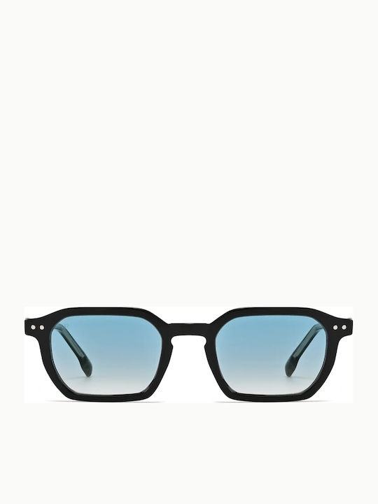 Red Raven Harper Unisex Sunglasses with Blue Fr...