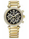 Giewont Womens Chronograph Battery Watch With Gold Metal Bracelet
