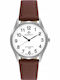 Perfect Womens Watch 34mm Battery With Brown Leather Strap