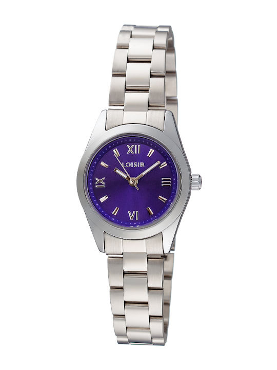 Loisir Womens Watch 28mm Battery with Purple Metal Bracelet