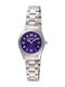 Loisir Womens Watch 28mm Battery with Purple Metal Bracelet
