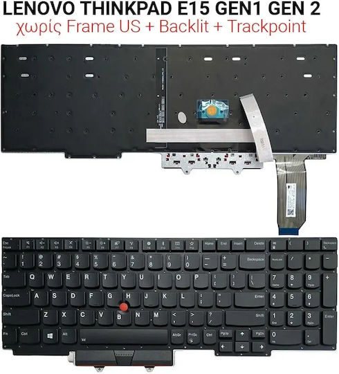 Клавиатура Lenovo Thinkpad E15 Gen1 Gen 2 С Подсветка С Trackpoint
