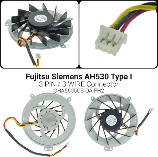 Лаптоп Вентилатор Fujitsu Siemens Ah530 A530 Версия 1
