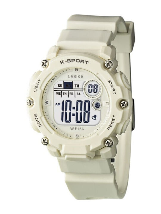 Digital Womens Watch 40mm Battery with White Ru...