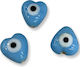 Blue Eye Heart 18x16mm Hole 2.2mm Nazar 8 Pieces 8 pcs