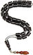 Roloi Komboloi Worry Beads with 33 Beads Made of Mastic Length 30cm Burgundy