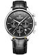 Men's Watch 42mm Battery Chronograph with Black Leather Strap