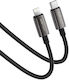 Acefast Плетен USB-C мъжки към Lightning кабел 30W Черен 1.2м