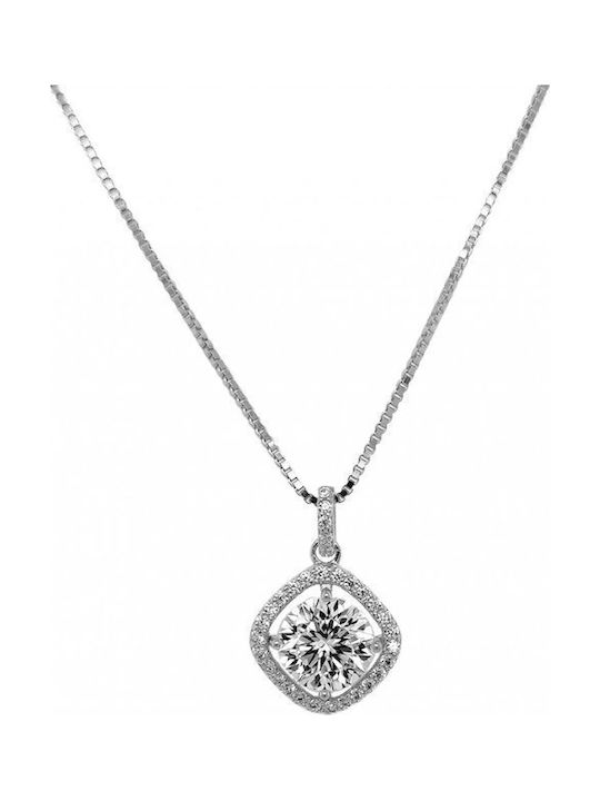 Colier Argint 925 Moissanite 6.5mm 1.0ct D