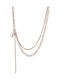 Art Collection Necklace From Pink Gold Plated Steel