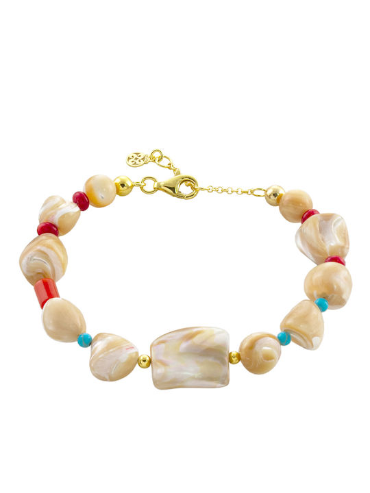 Oxette Women's Gold Plated Silver Bracelet 02X05-02521