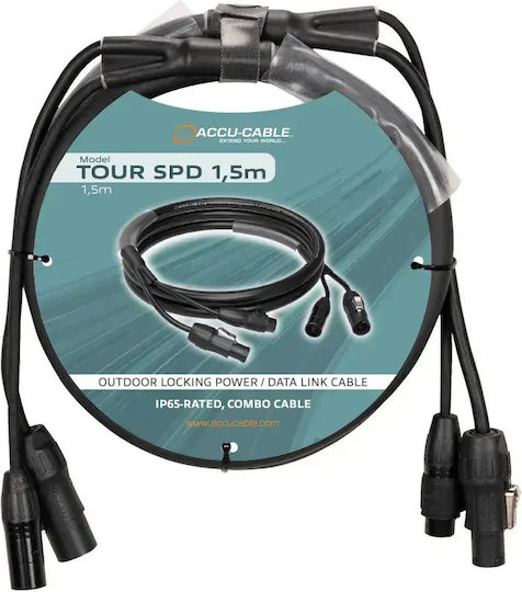 Accu-Cable Cable XLR male - Μαύρο 1.5m