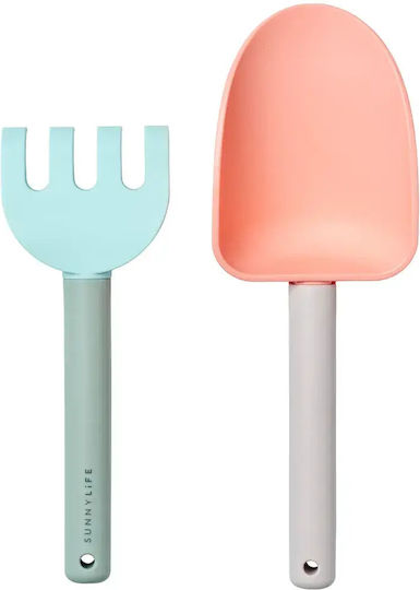 Silicone Sand Spade & Rake Apple Sorbet Multi