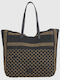 Verde Fabric Beach Bag Black
