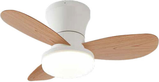 Inlight Bay Ventilator De Tavan 61cm Cu Lentile De Mărire Bej / Alb