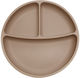 Tedsy Children's Food Plate Made of Gray Silicone