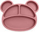 Tedsy Children's Silicone Food Plate Pink