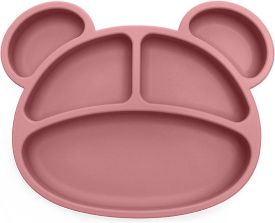 Tedsy Children's Silicone Food Plate Pink