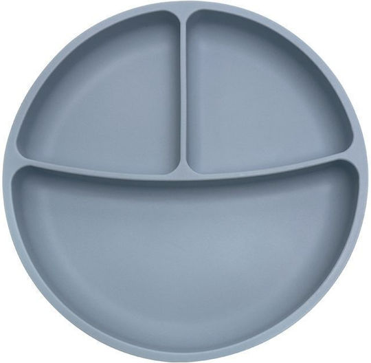 Tedsy Toddler Food Plate Silicone Gray