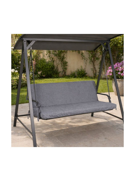 Pucioasa Gartenstuhlkissen Mit Rückenlehne Grau 50x150cm