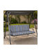 Pucioasa Garden Swing Cushion with Backrest Blue 50x150cm