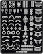 Luxorise Nail Art Metal Nail Stamp Template Shape Reflection A02
