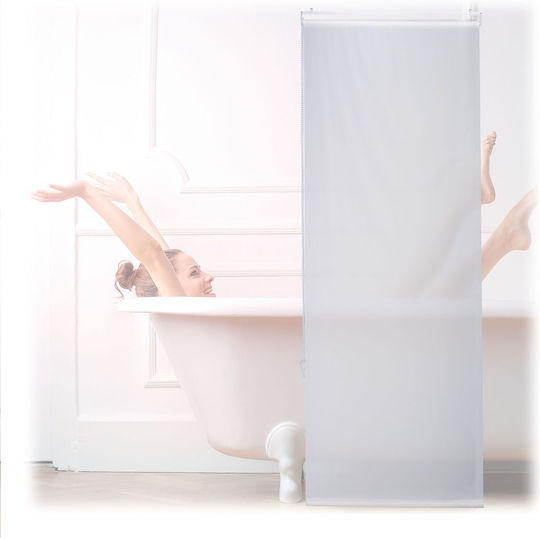 Relaxdays Cortină De Duș Rola Albă