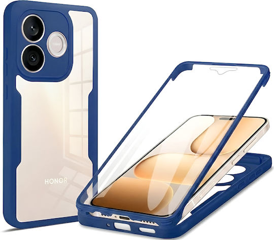 Techsuit Colorverse 360 Σιλικόνης Σετ με Τζαμάκι Μπλε (Honor 600 Lite)
