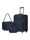 Miss Lulu Travel Suitcases Navy with 4 Wheels Set of 3 Pieces