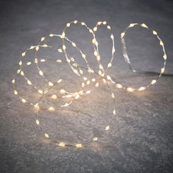 Battery-operated Wire Lamps Garland 90 Led White Flash Luca White Battery-operated Wire Lamps Garland 90 Led White Flash Luca White