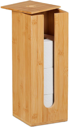 Relaxdays Bamboo Brown Paper Holder 4052025506100