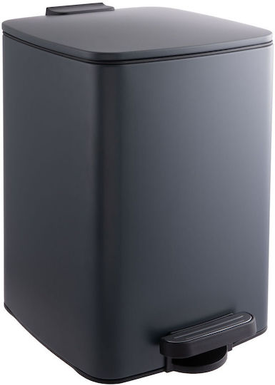 Relaxdays Plastic Bathroom Bin 12l Black