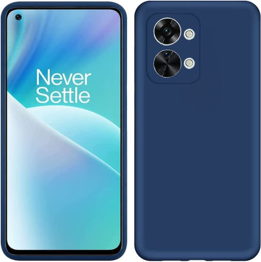 Back Cover Din Silicon Albastru Marin OnePlus Nord 2T