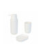 Relaxdays Bathroom Accessory Set Plastic White 3 Pieces