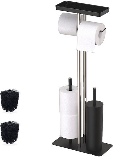 Relaxdays Relaxdays Badezimmerzubehör-Set Inox Schwarz