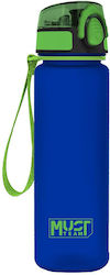 Must Team Plastic Kids Water Bottle Blue 670ml
